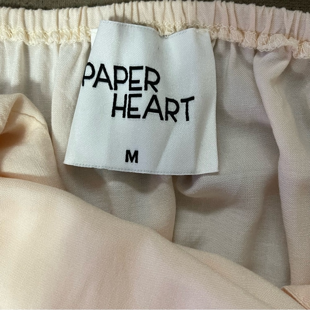 Paper Heart Cream Palm Landscape Canvas Dress US M - Picture 6 of 7